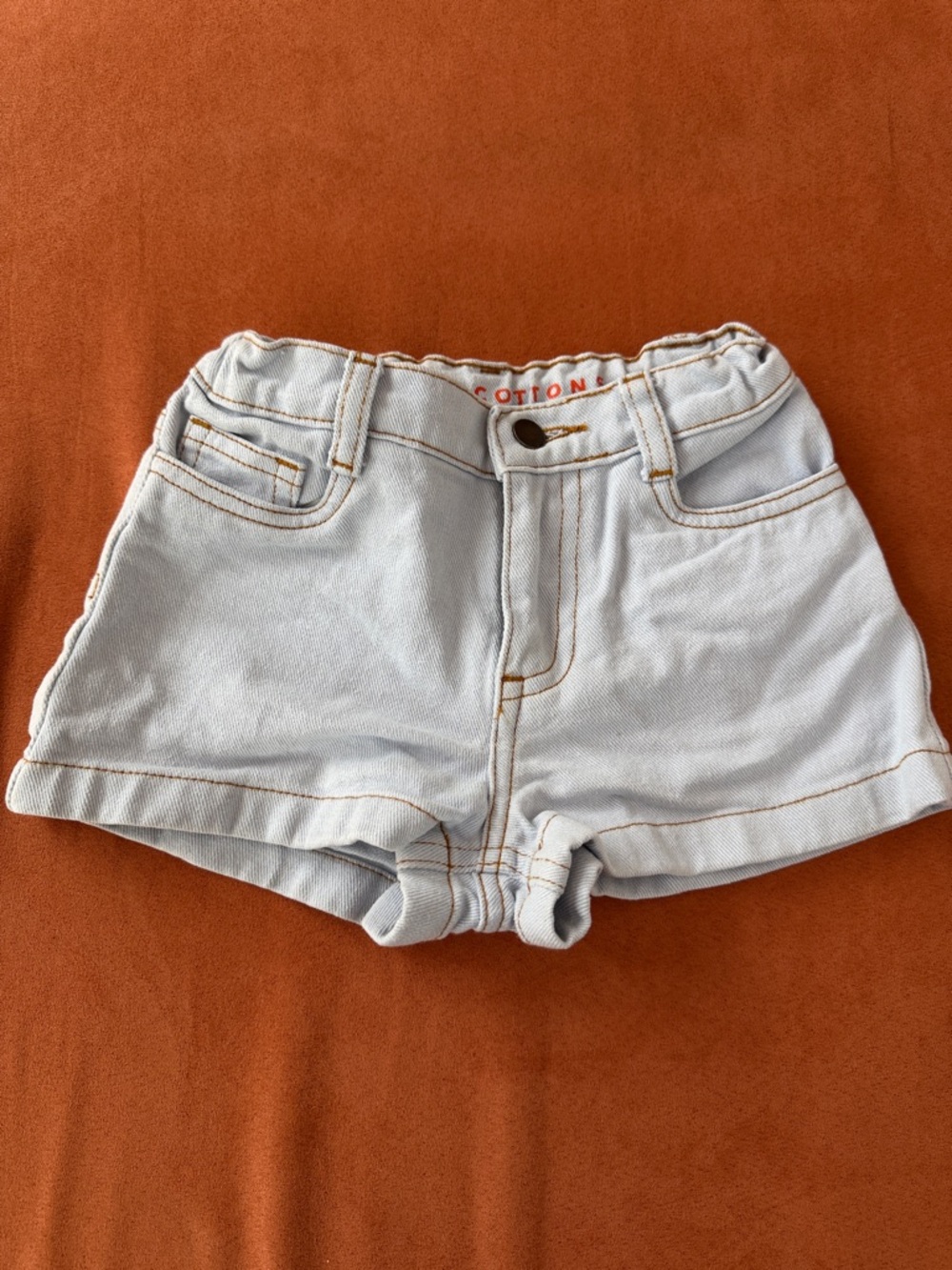 Tiny Cottons Light Wash Kids Denim Shorts with Adjustable Waist